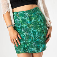 Breezy Batik Wrap Mini Skirt