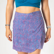 Breezy Batik Wrap Mini Skirt