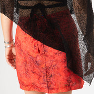 Breezy Batik Wrap Mini Skirt