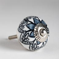 Ceramic Knob Silver Hardware