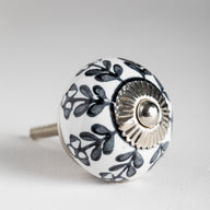 Ceramic Knob Silver Hardware