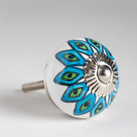 Ceramic Knob Silver Hardware