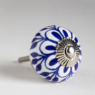 Ceramic Knob Silver Hardware