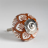 Ceramic Knob Silver Hardware