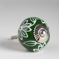 Ceramic Knob Silver Hardware