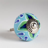 Ceramic Knob Silver Hardware