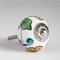 Ceramic Knob Silver Hardware