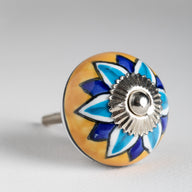 Ceramic Knob Silver Hardware