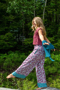 Penny Lane Contrast Hem Pants