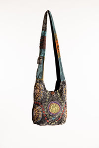 The Cosmic Spiral Sling Bag in Black