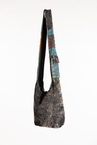 The Cosmic Spiral Sling Bag in Black