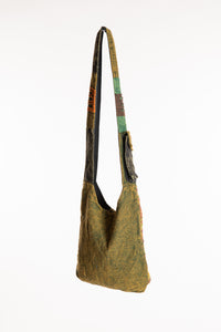 The Cosmic Spiral Sling Bag in Green