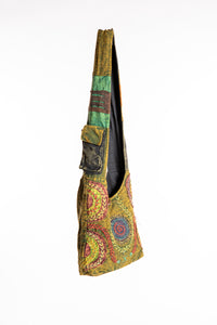 The Cosmic Spiral Sling Bag in Green 