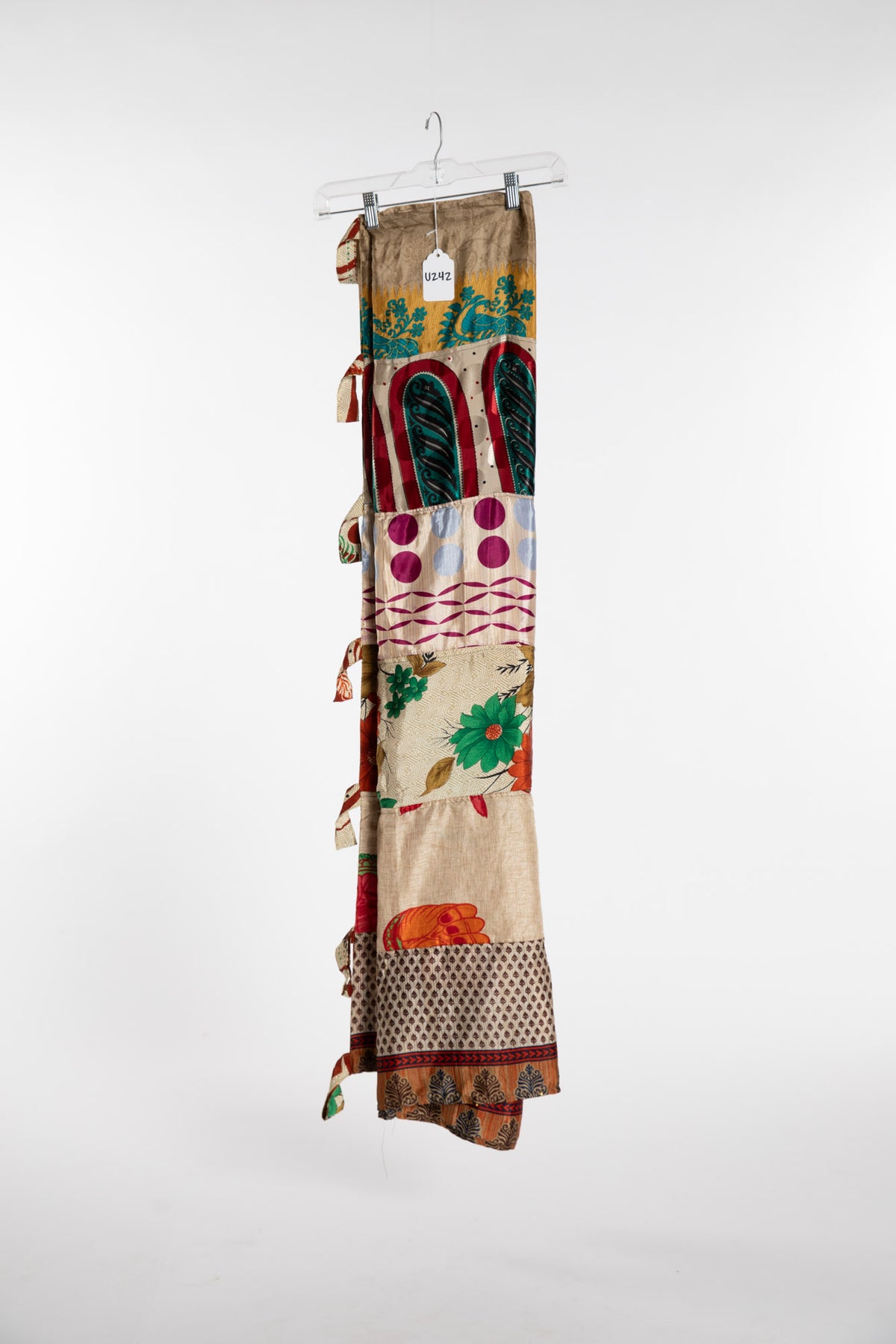 One of a Kind Recycled Silk Curtain Panel