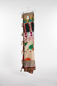 One of a Kind Recycled Silk Curtain Panel