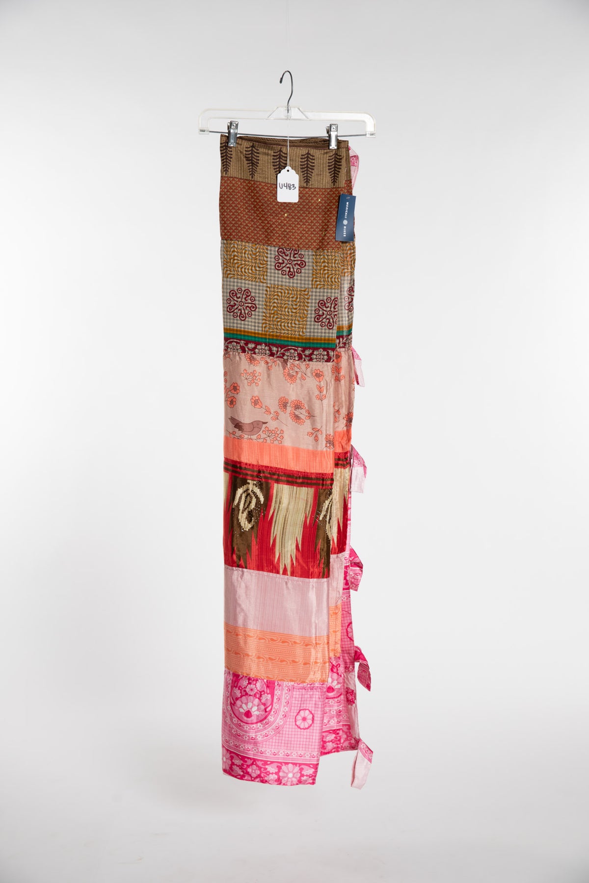 One of a Kind Recycled Silk Curtain Panel