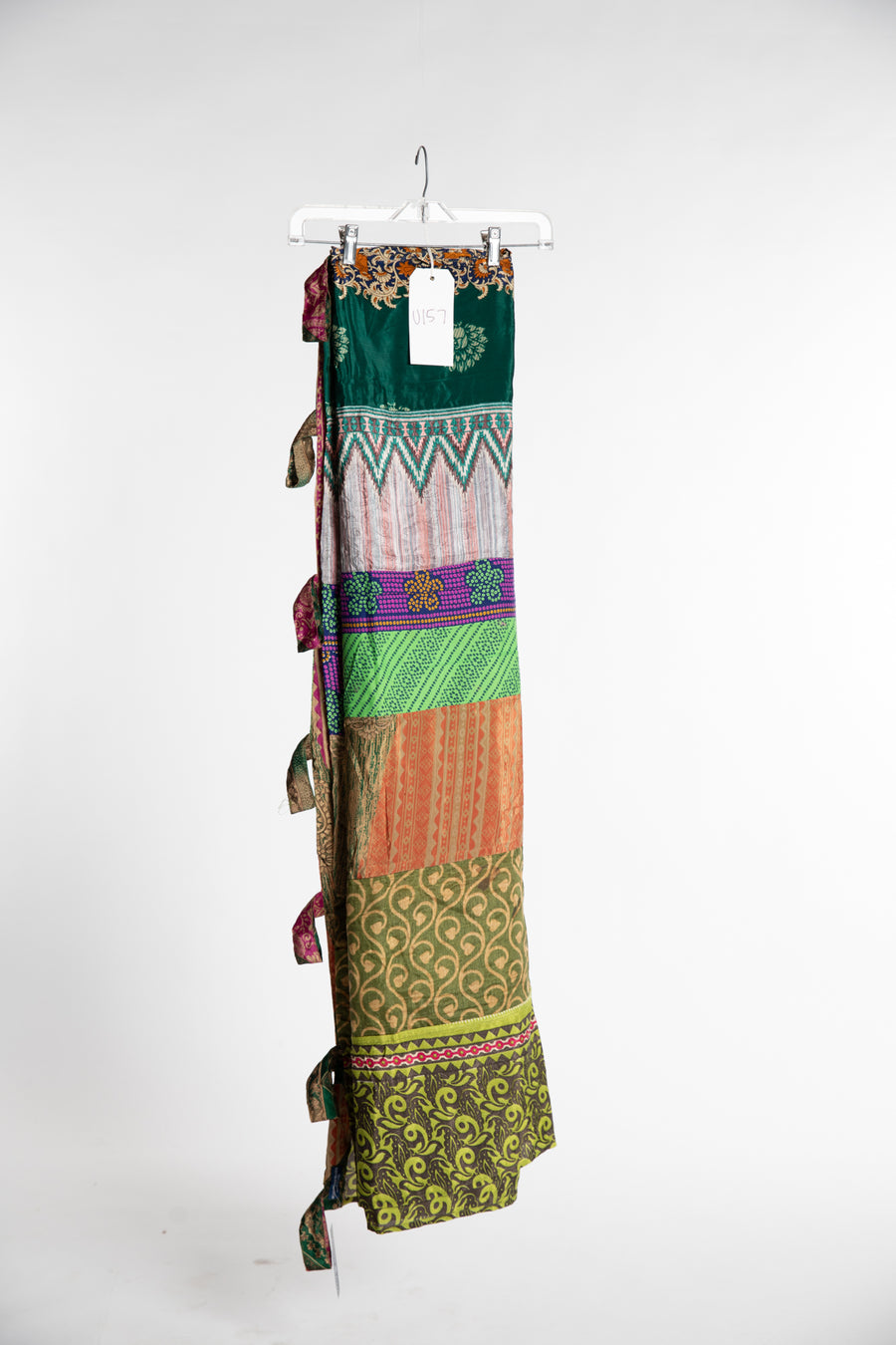One of a Kind Recycled Silk Curtain Panel
