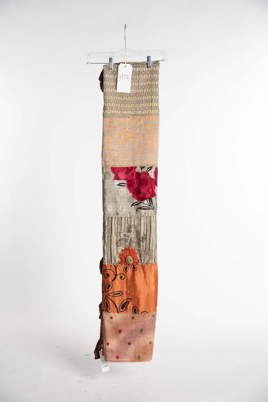 One of a Kind Recycled Silk Curtain Panel