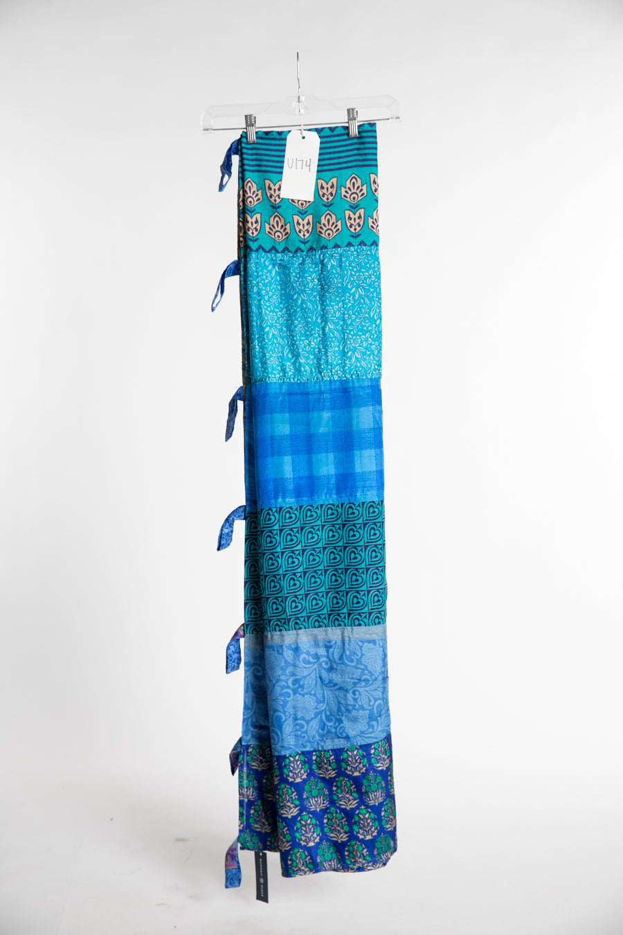 One of a Kind Recycled Silk Curtain Panel
