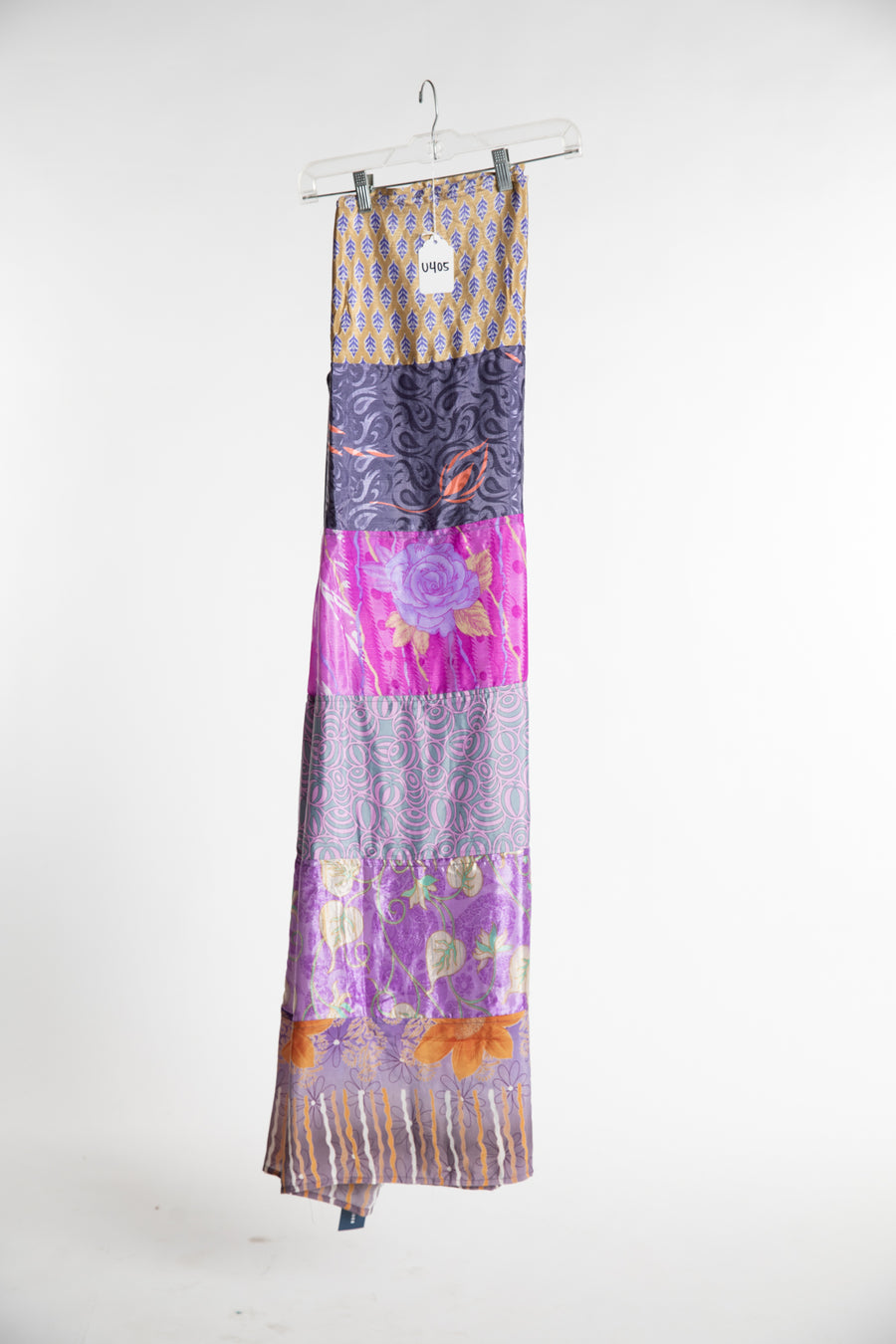 One of a Kind Recycled Silk Curtain Panel