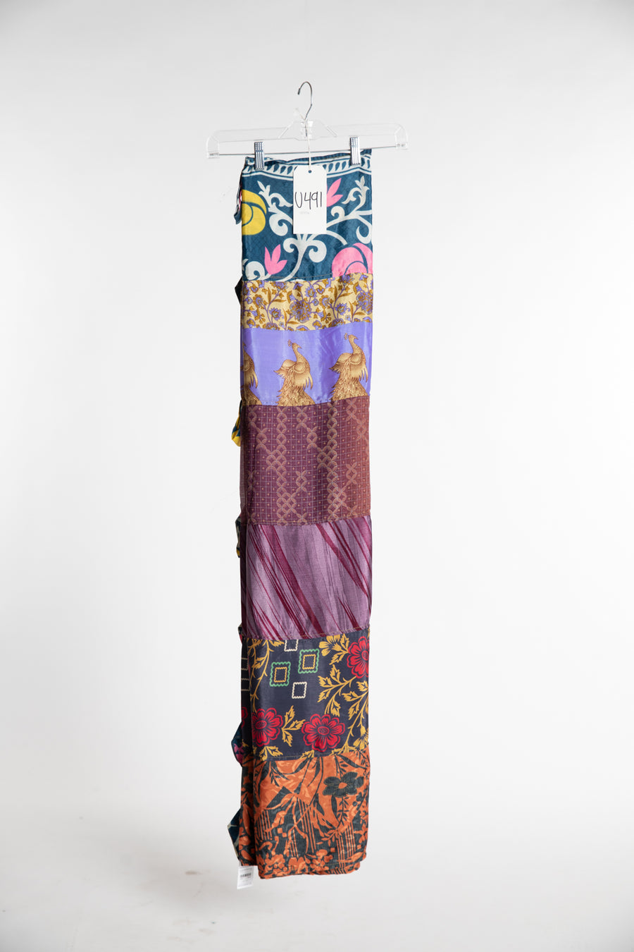 One of a Kind Recycled Silk Curtain Panel