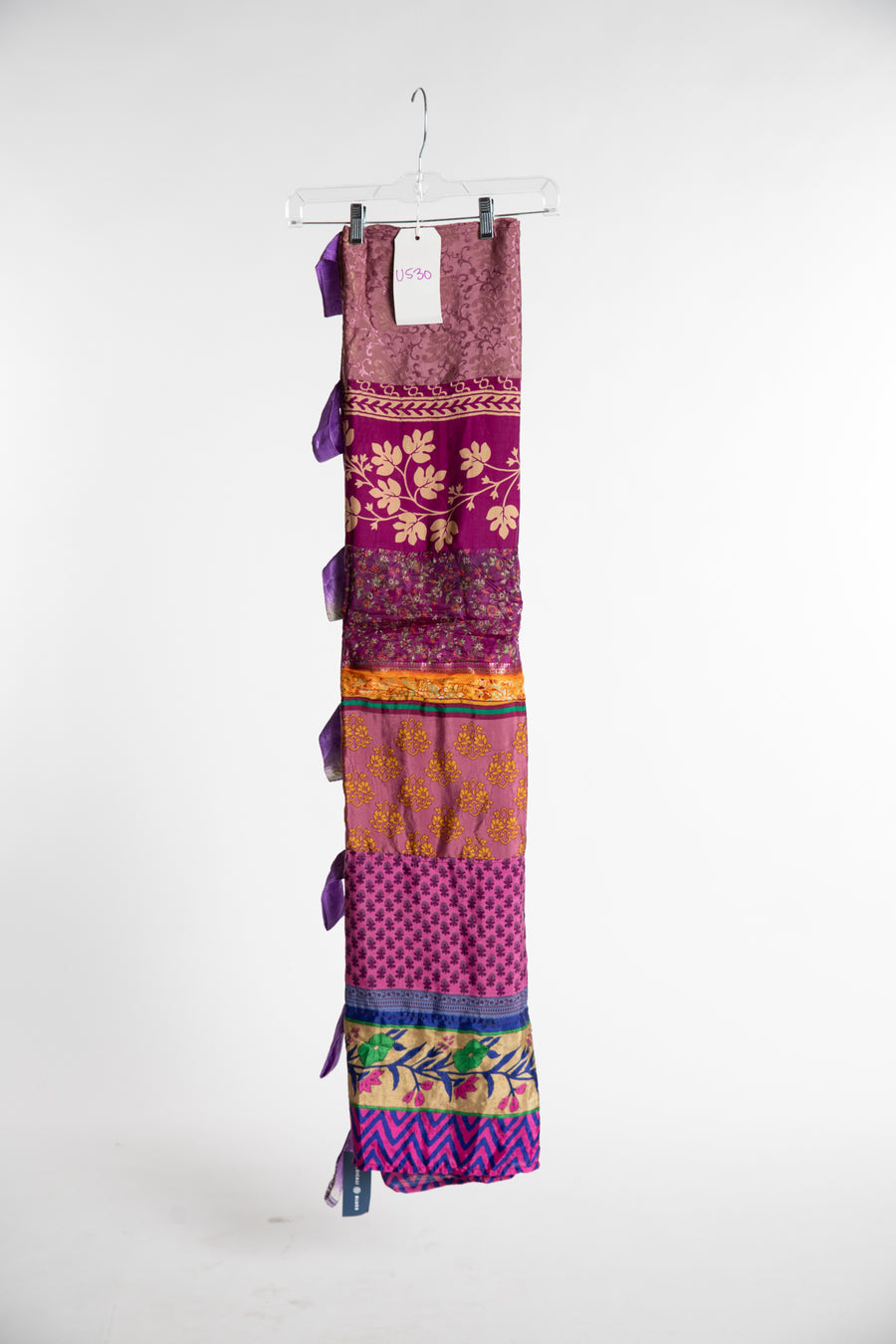 One of a Kind Recycled Silk Curtain Panel