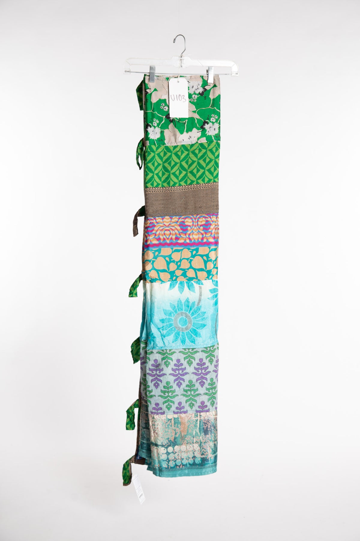 One of a Kind Recycled Silk Curtain Panel