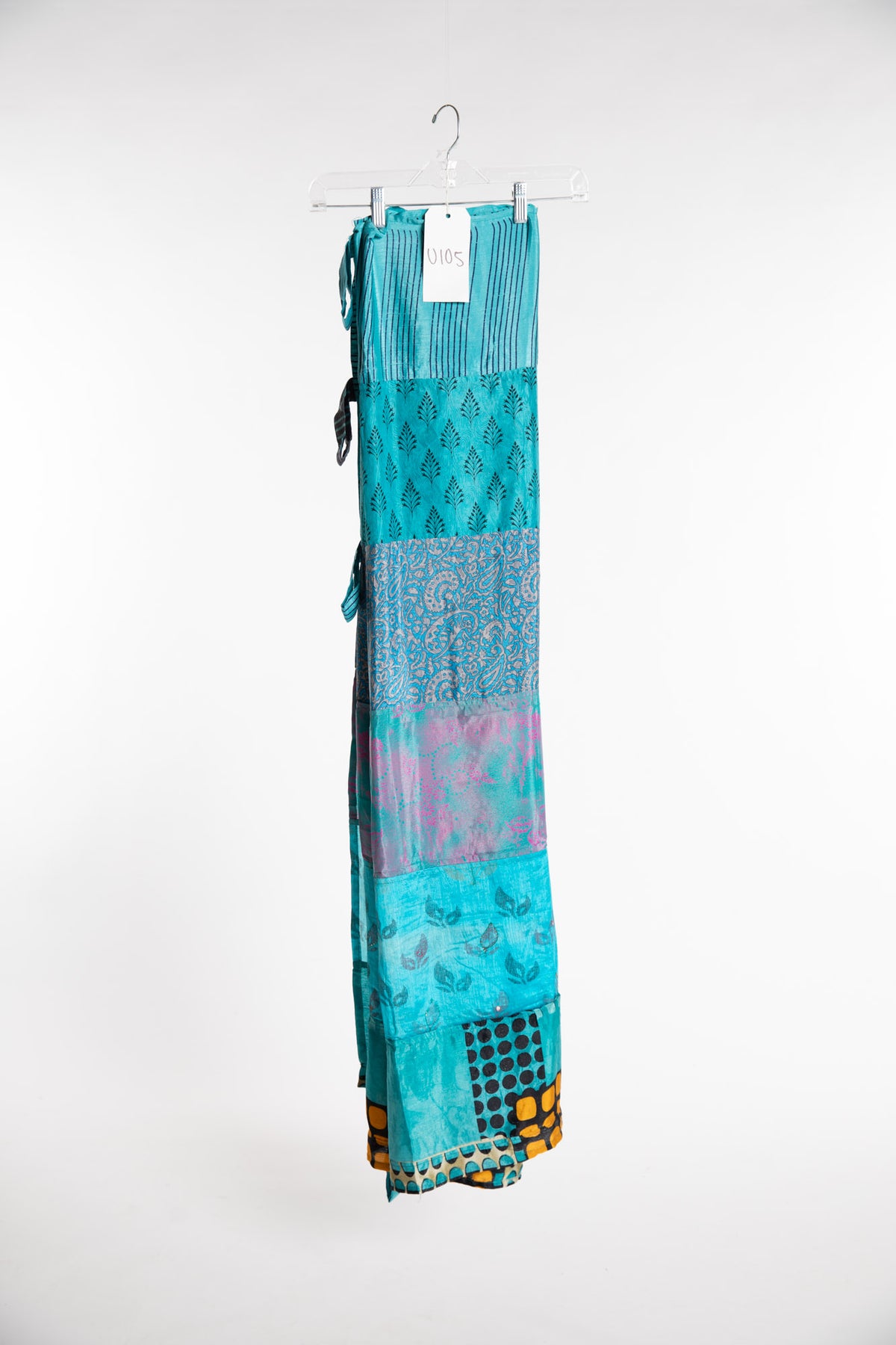 One of a Kind Recycled Silk Curtain Panel