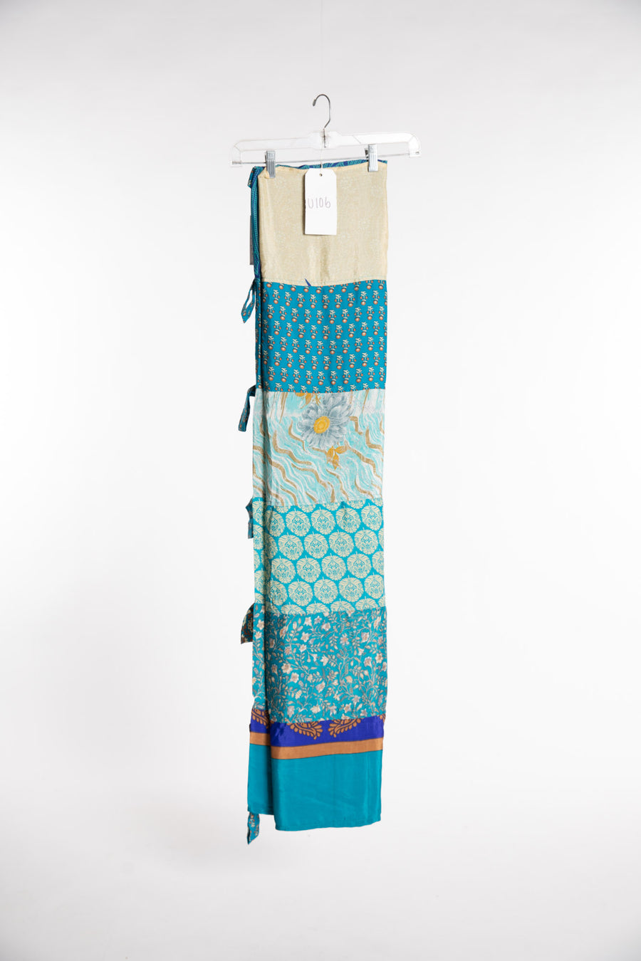 One of a Kind Recycled Silk Curtain Panel