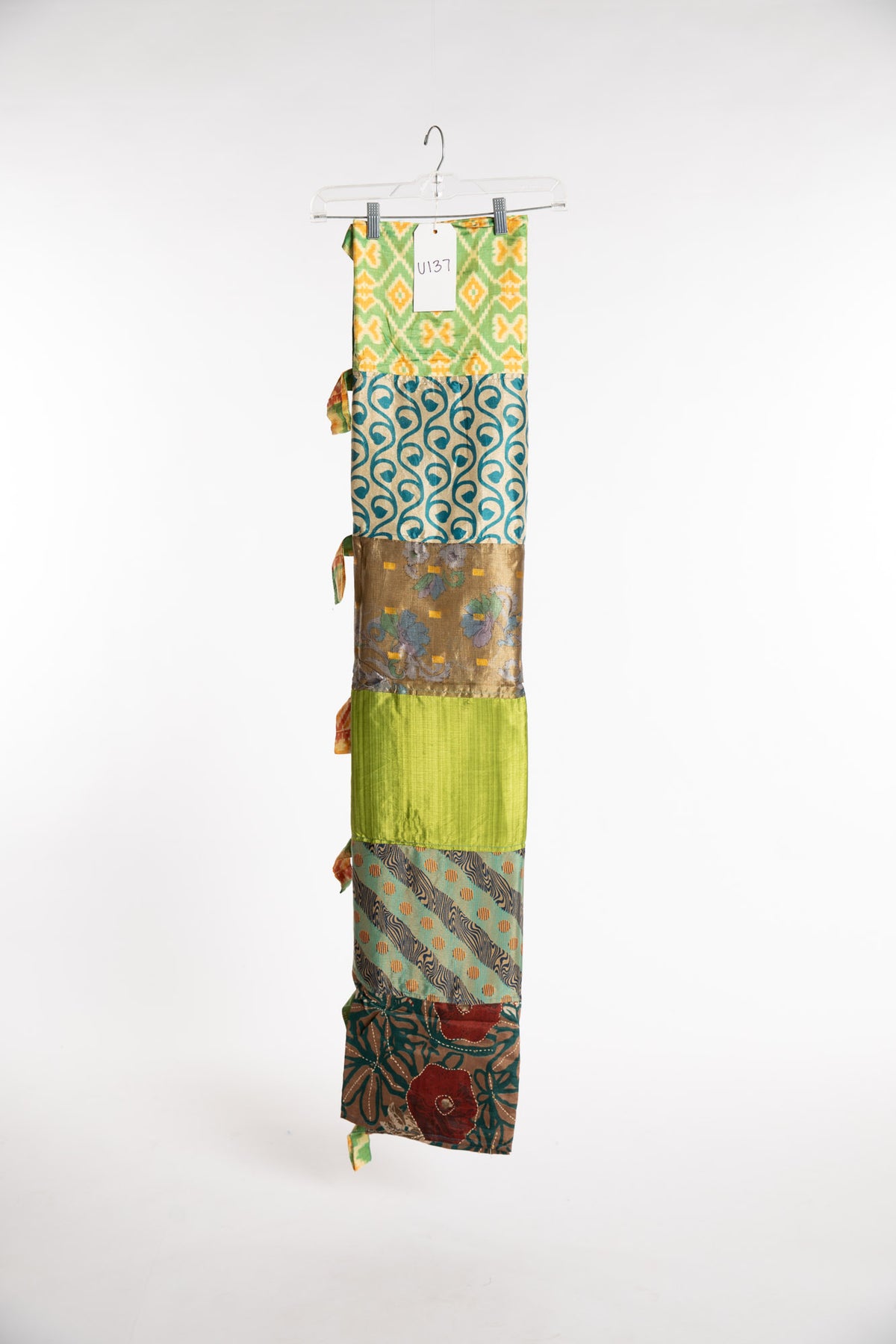 One of a Kind Recycled Silk Curtain Panel