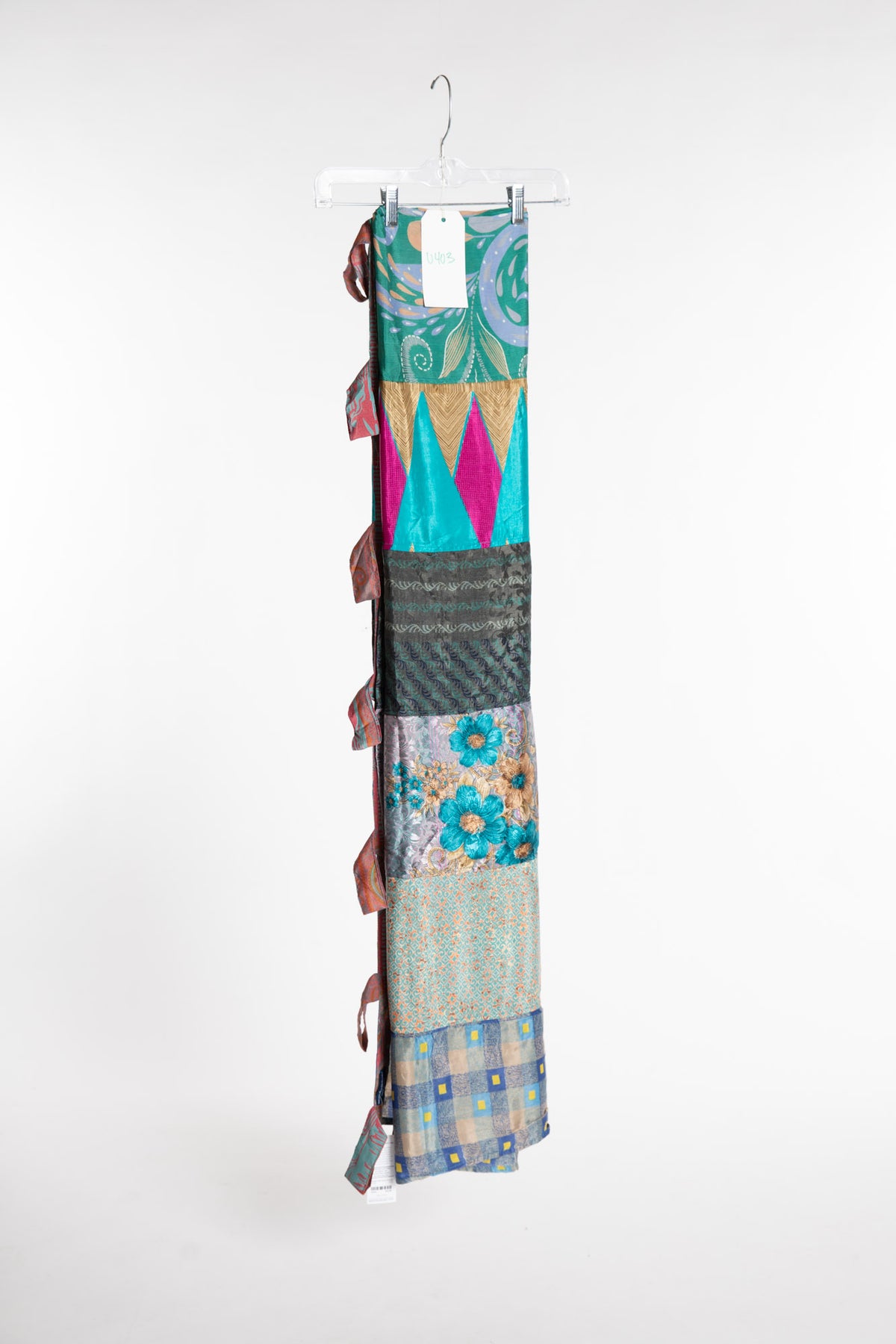 One of a Kind Recycled Silk Curtain Panel