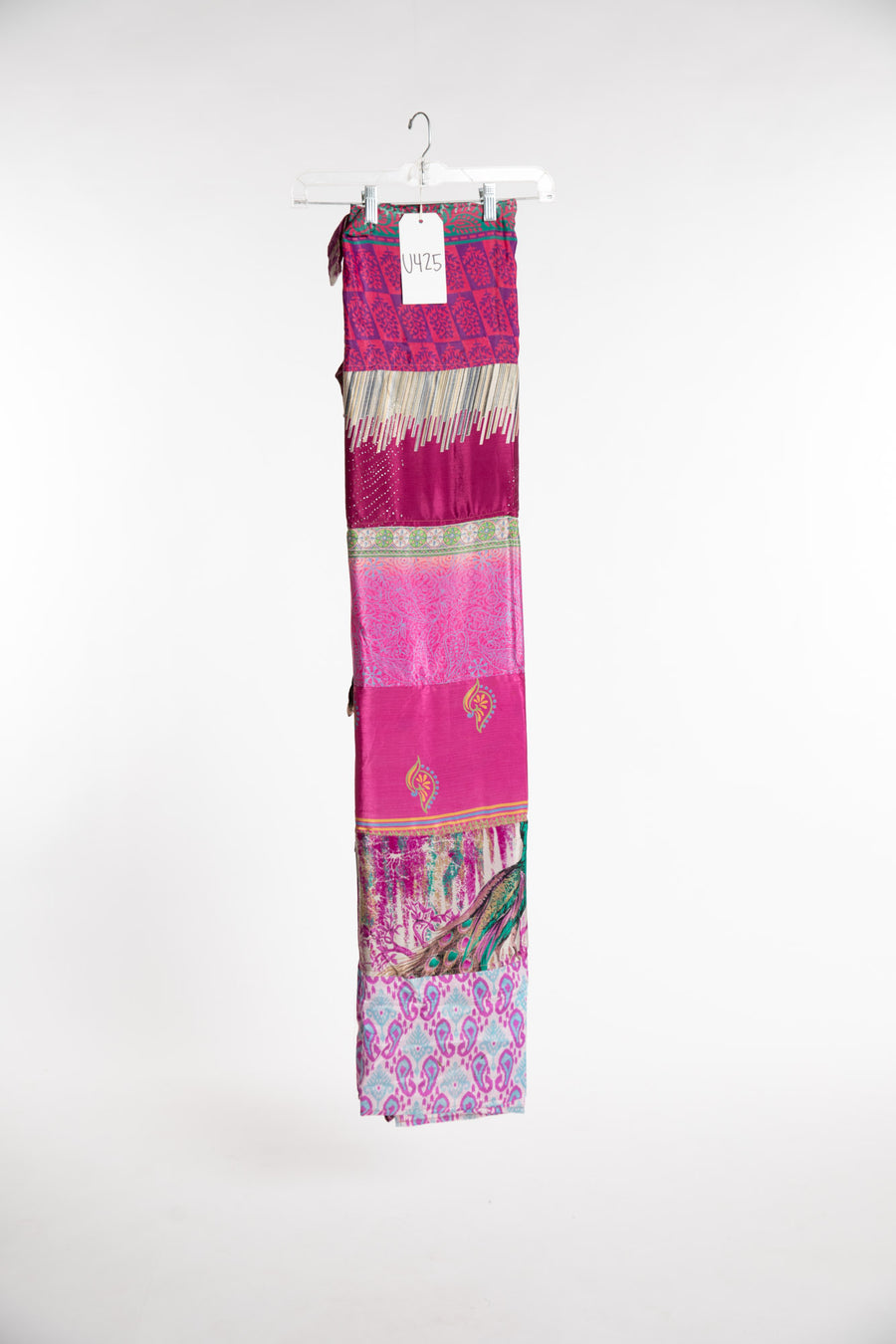 One of a Kind Recycled Silk Curtain Panel