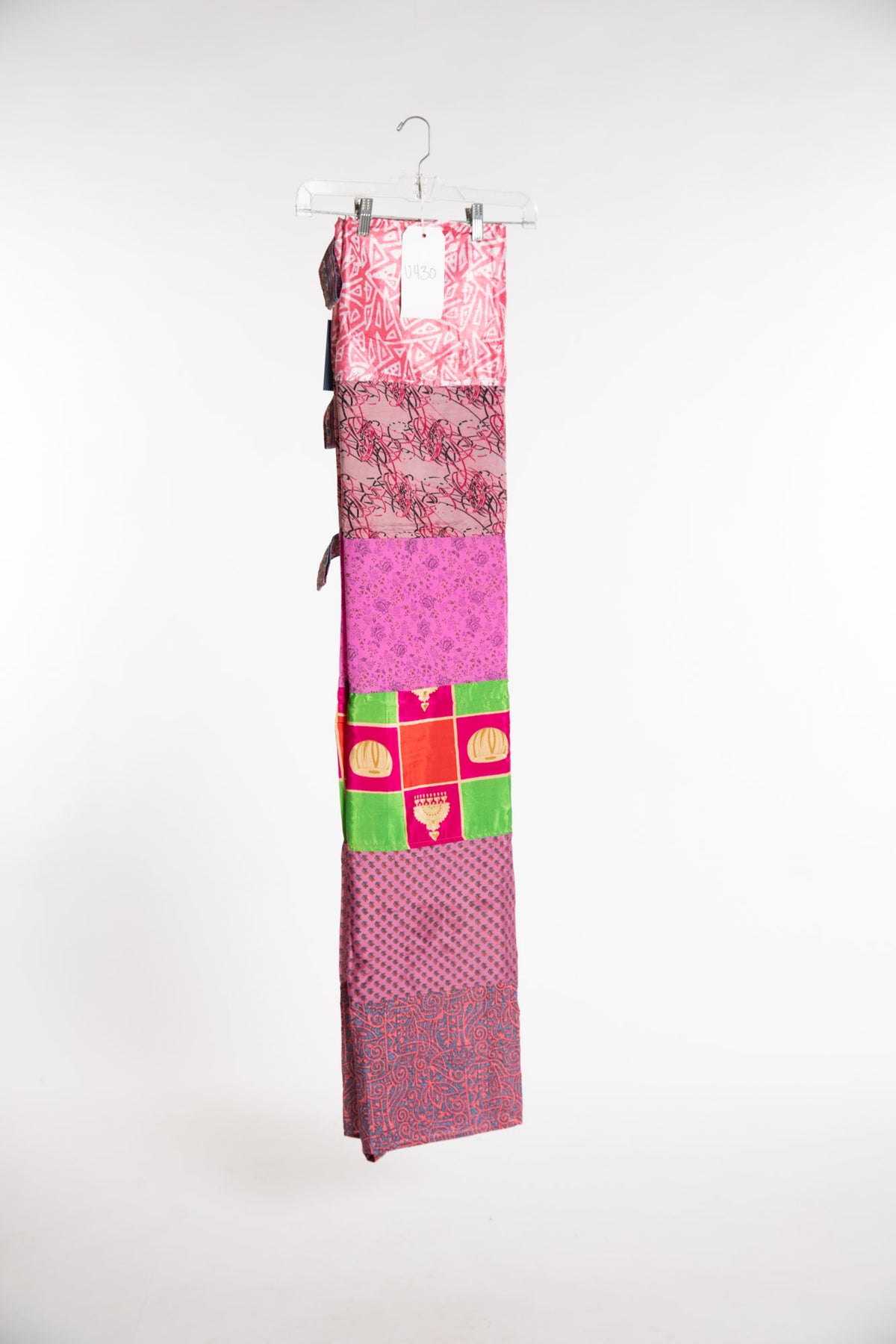 One of a Kind Recycled Silk Curtain Panel
