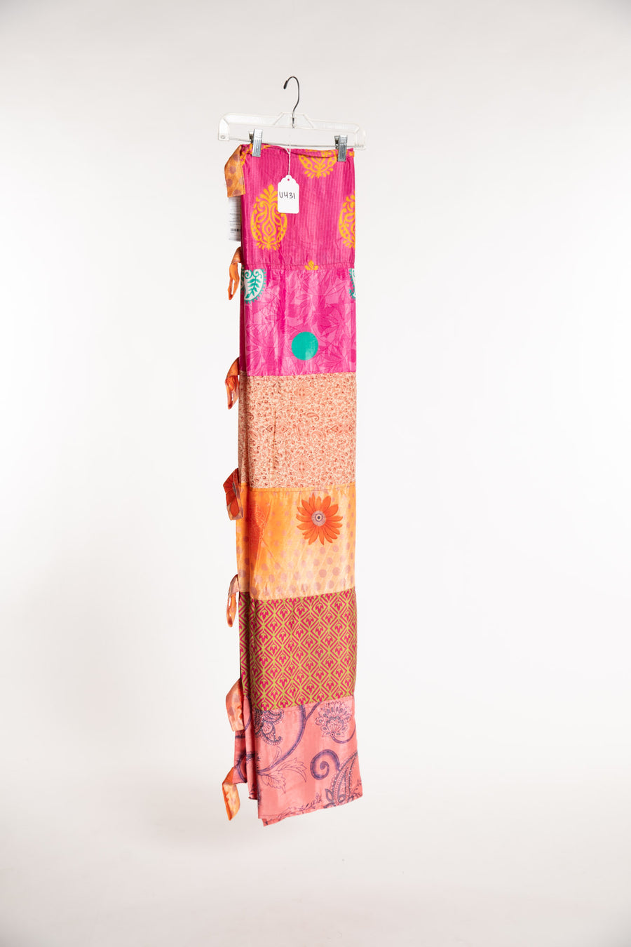 One of a Kind Recycled Silk Curtain Panel
