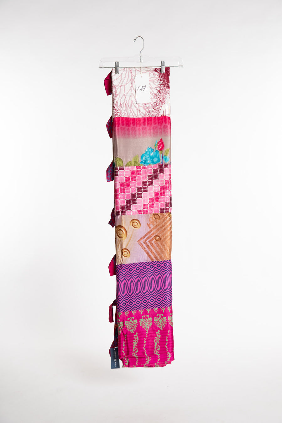One of a Kind Recycled Silk Curtain Panel