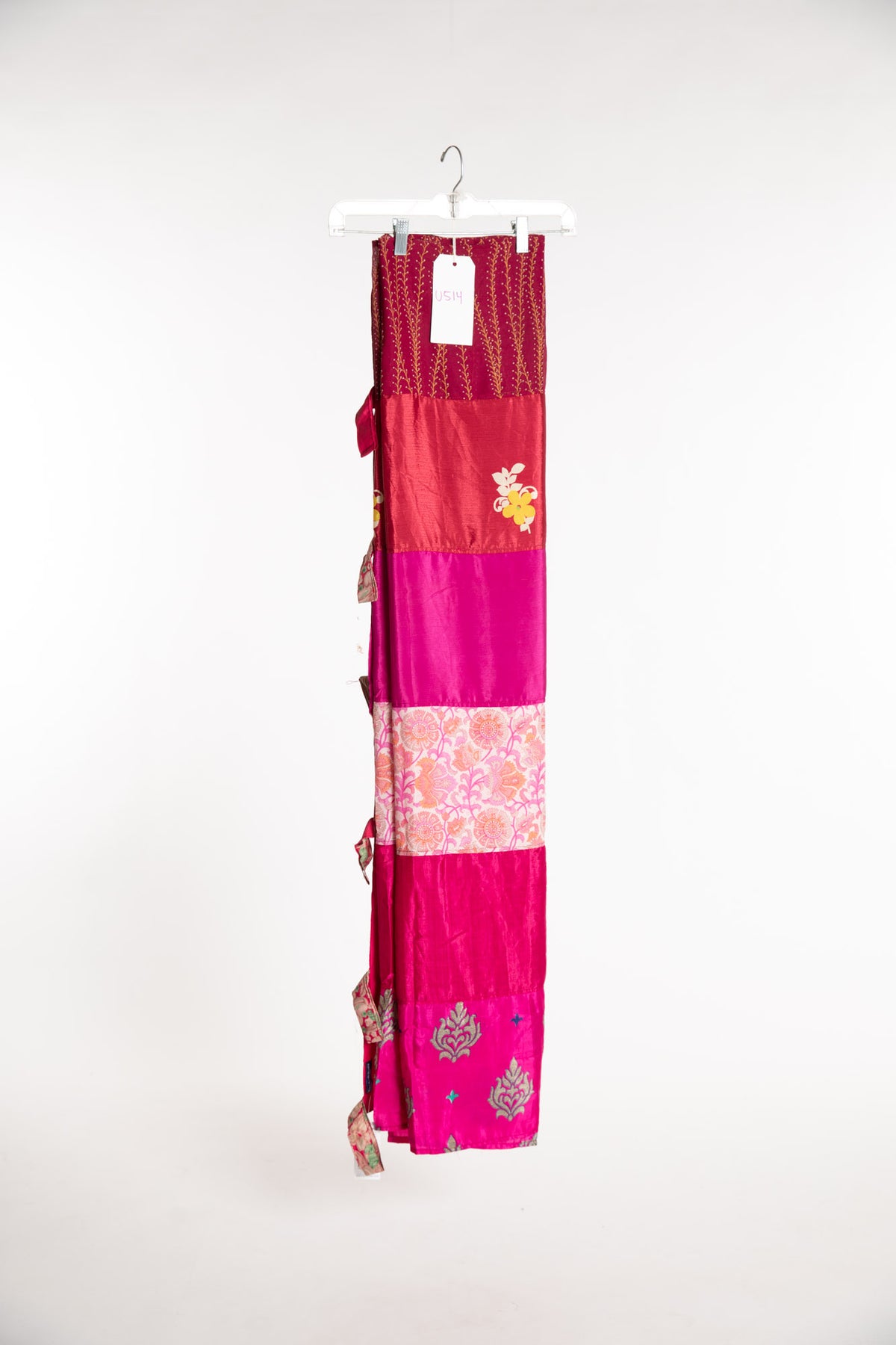 One of a Kind Recycled Silk Curtain Panel