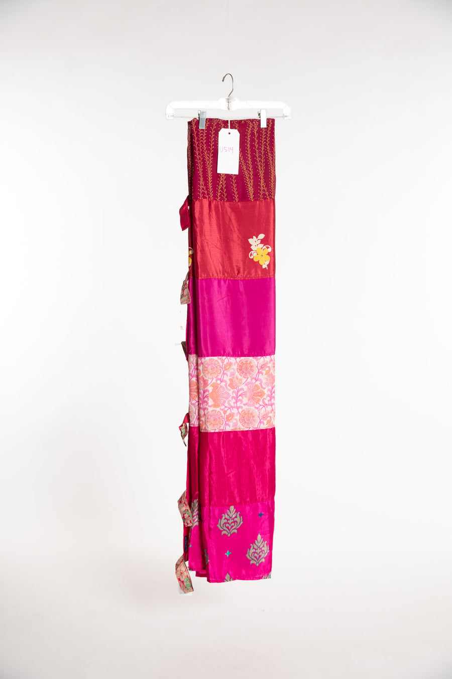 One of a Kind Recycled Silk Curtain Panel