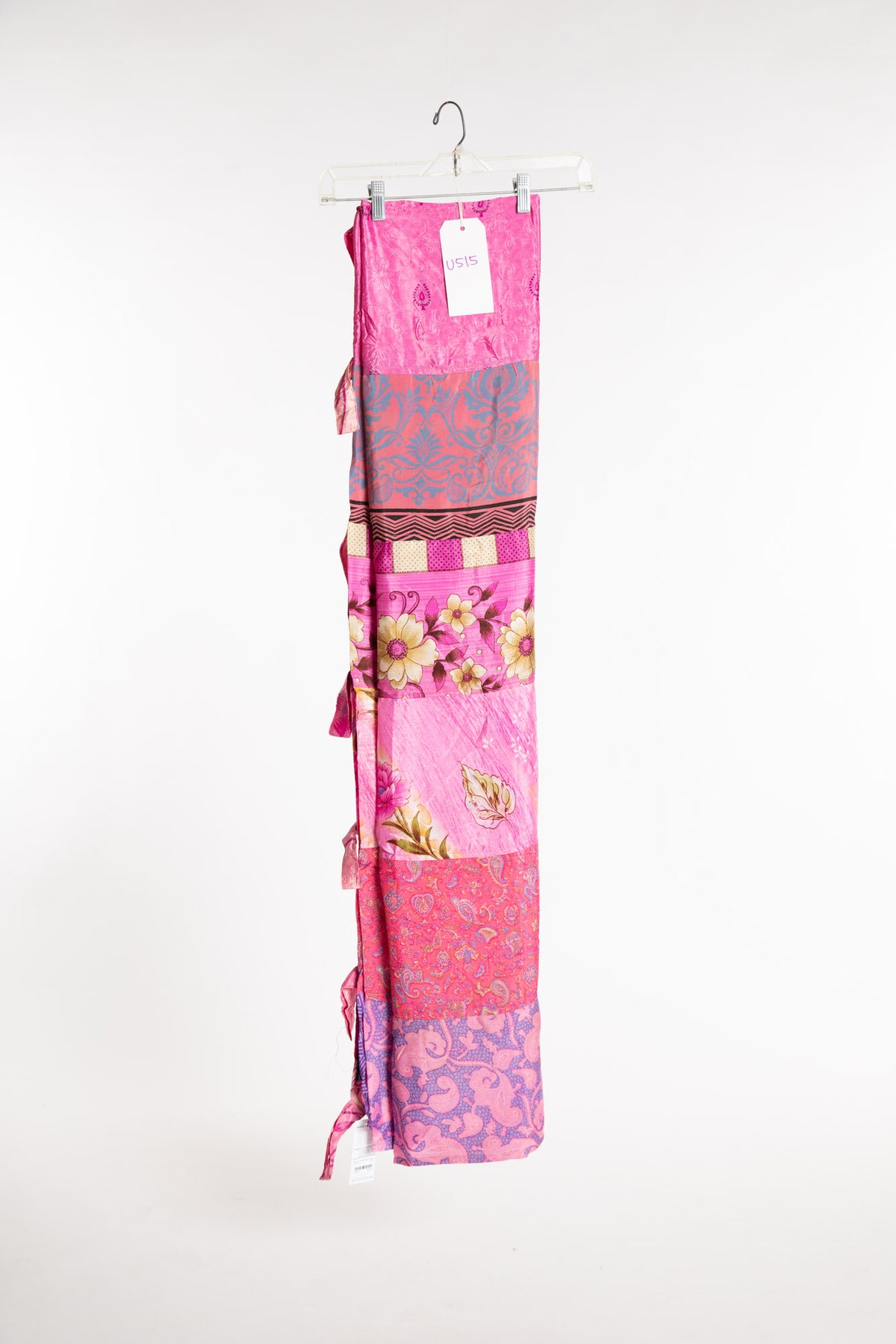 One of a Kind Recycled Silk Curtain Panel