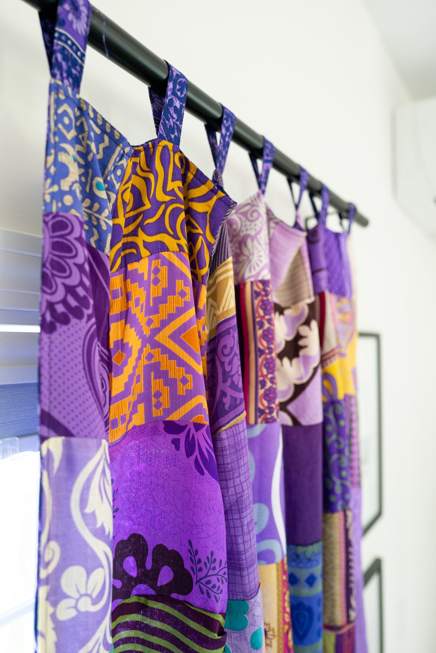 Patchwork Recycled Sari Silk Curtain