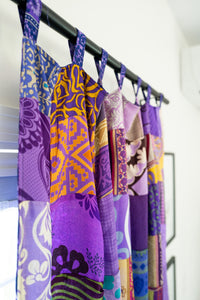 Patchwork Recycled Sari Silk Curtain