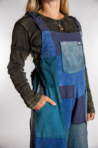 Ditya Corduroy Patchwork Overalls