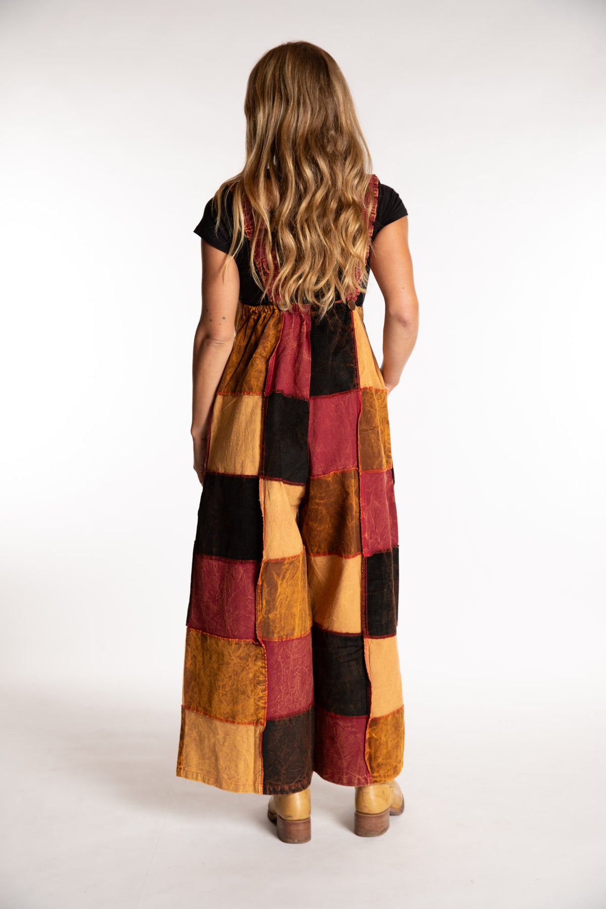 Ditya Corduroy Patchwork Overalls