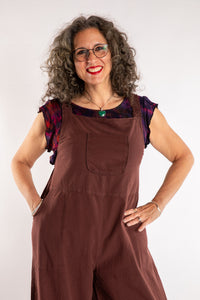 Ditya Wide Leg Cotton Overalls