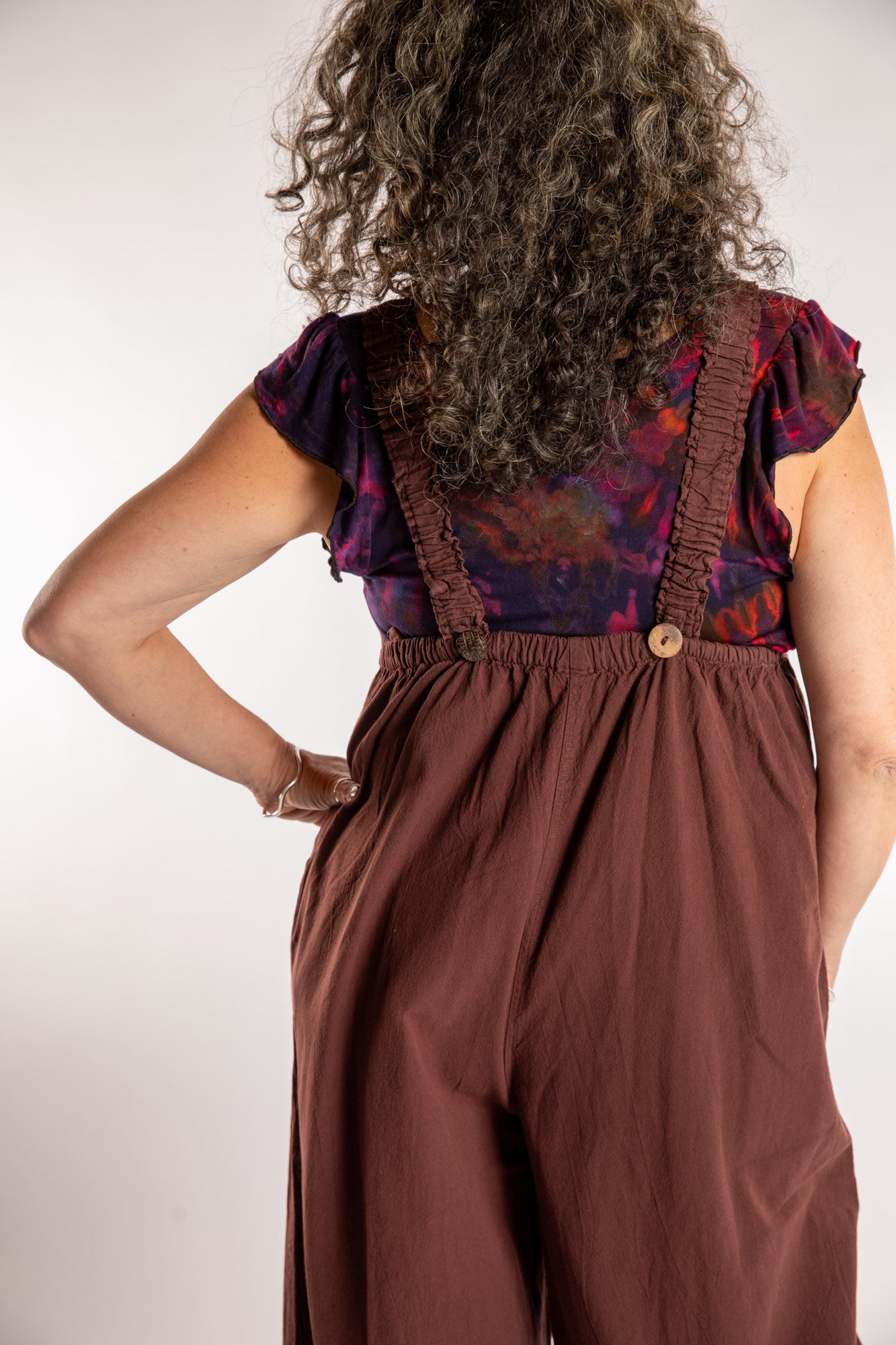 Ditya Wide Leg Cotton Overalls