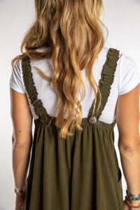 Ditya Wide Leg Cotton Overalls