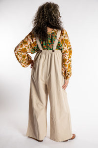 Ditya Wide Leg Cotton Overalls