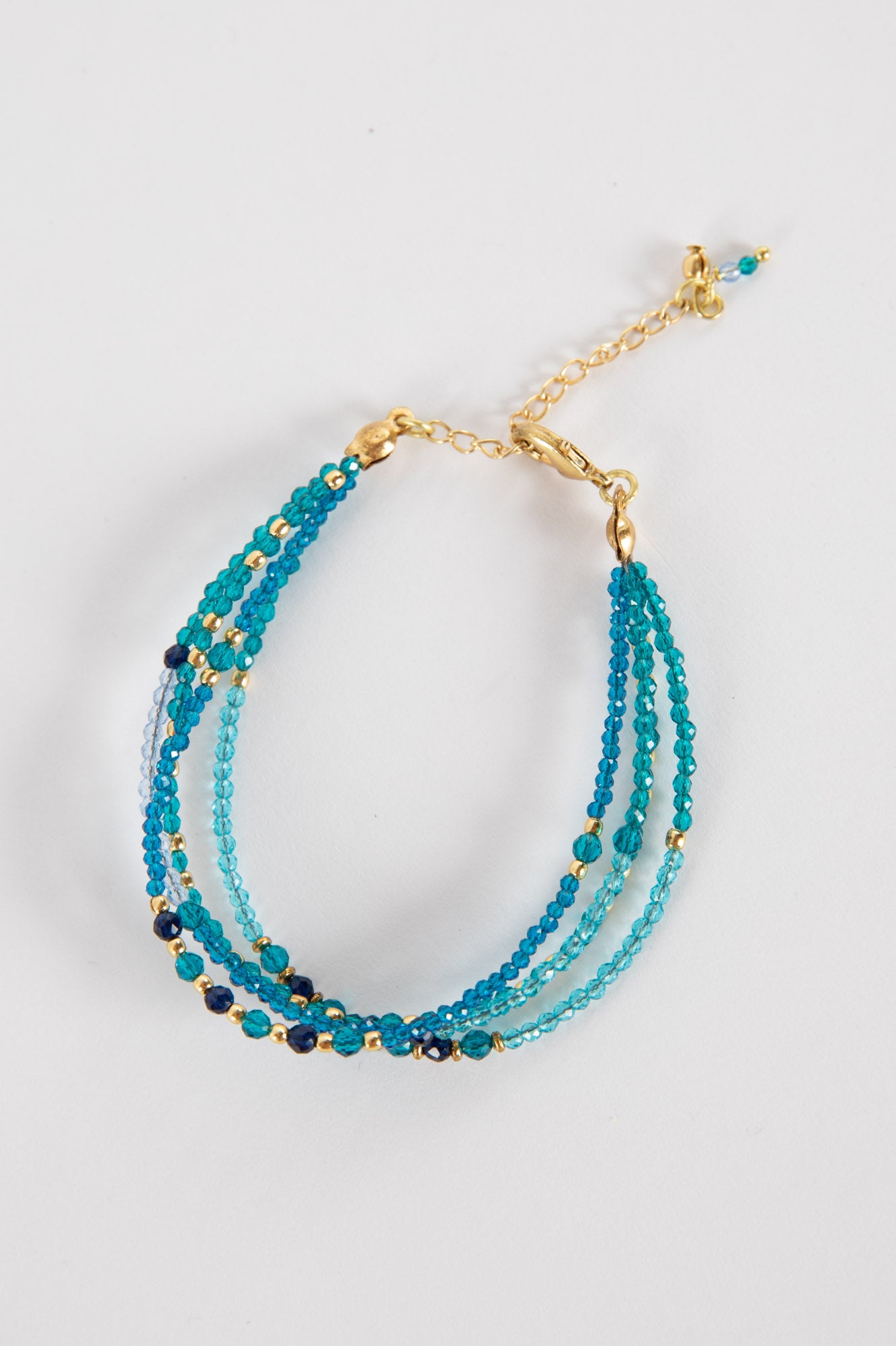 Diya Beaded Bracelet in Blue