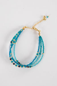 Diya Beaded Bracelet in Blue