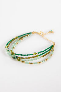 Diya Beaded Bracelet in Green