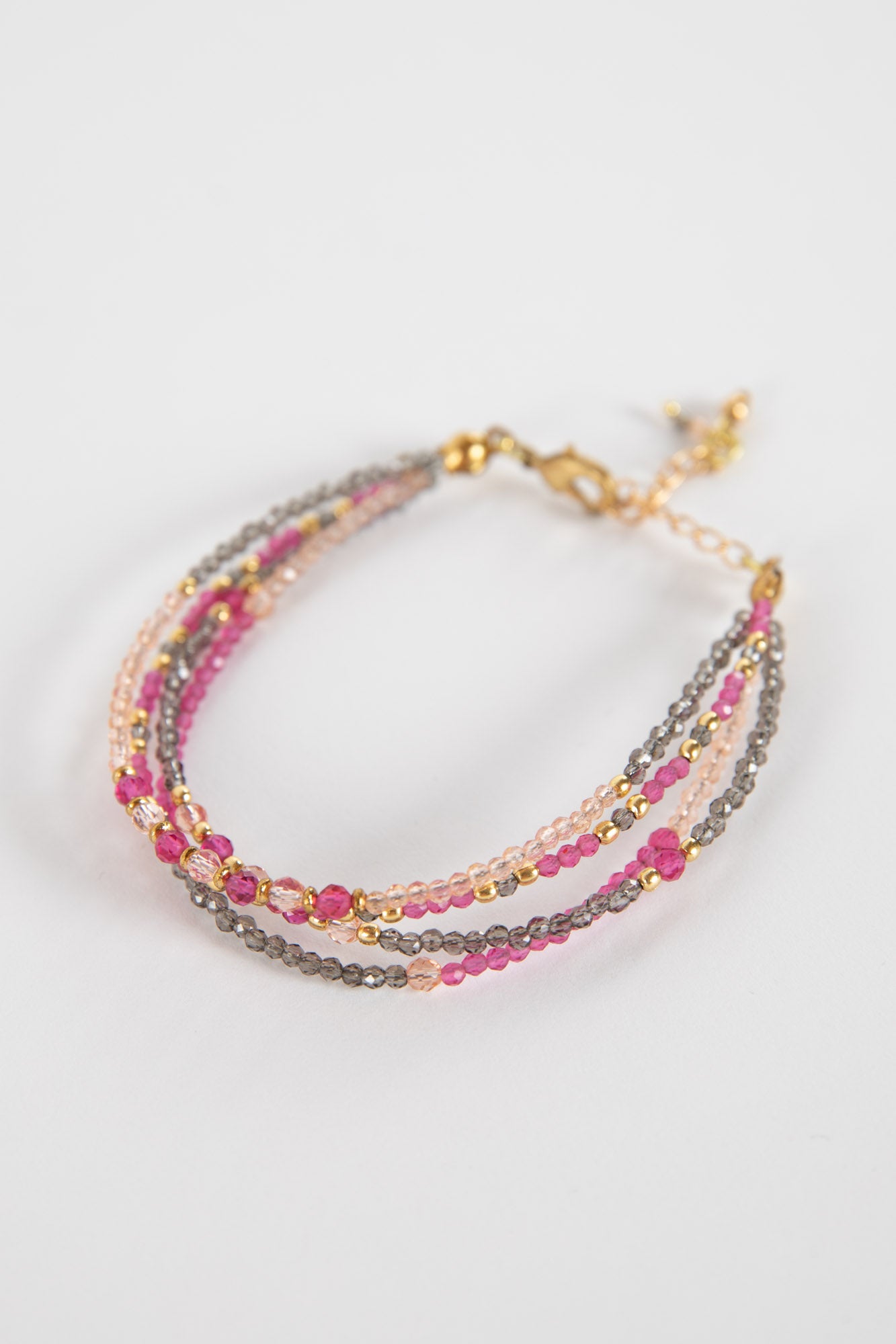Diya Beaded Bracelet in Pink